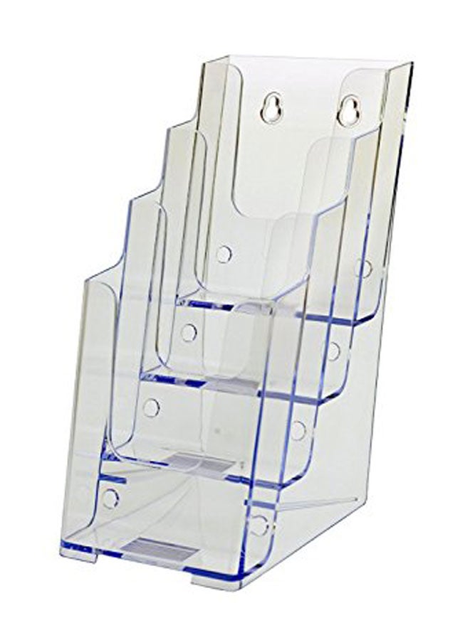 4 Tier Tri-fold Brochure Holder Lucite Counter Top Clear - v1552974104/N21835729A_1