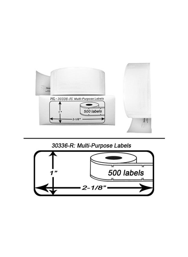 Pack Of 8 Roll Dymo Compatible Multipurpose Label White - v1552974108/N21835901A_2