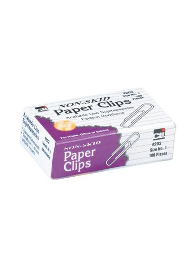 تشارلز ليونارد طقم مشابك ورق قياسية مكون من 12 قطعة فضي