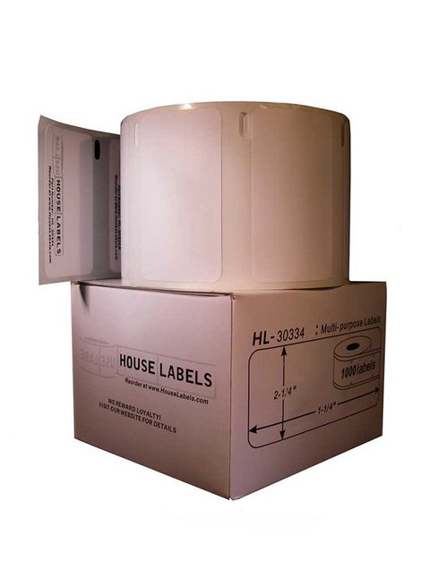 Pack of 1000 Dymo-Compatible Label White