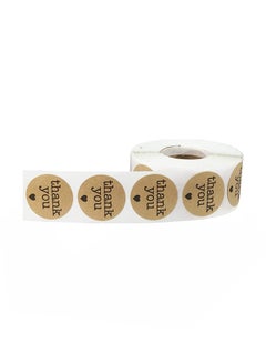InStockLabels.com Thank You Sticker Brown  - Image 2