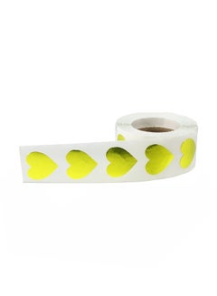 InStockLabels.com 500 Metallic Heart Sticker Gold  - Image 2
