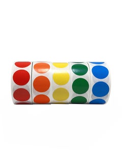 InStockLabels.com Pack of 2500 Colour Coding Dot Label Multicolour  - Image 1