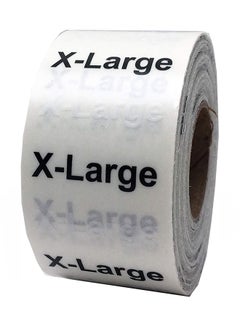 InStockLabels.com Retail Clothing X-large Size Label Sticker Clear  - Image 1