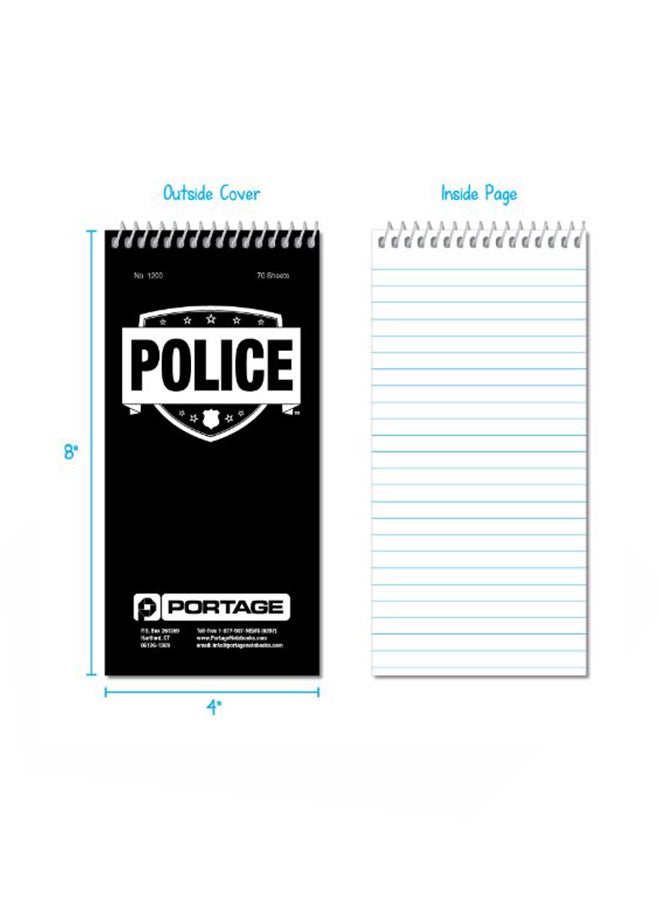 Portage Pack Of 12 Police Notebook Black - Image 2