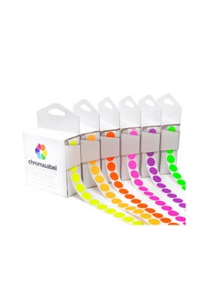 ChromaLabel 1000-Piece Fluorescent Colour-Code Label Multicolour  - Image 1