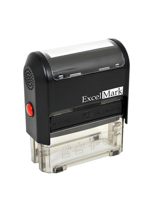 ExcelMark Posted Self Inking Rubber Stamp Black/Clear - Image 1