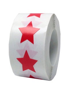 InStockLabels.com 500-Piece Star Shape Sticker Teacher Adhesive Color-Coding Label Red  - Image 1