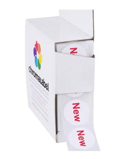 ChromaLabel 1000-Piece Removable Dot Message Label White/Red  - Image 1