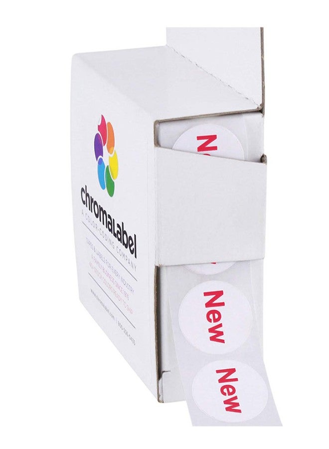 ChromaLabel - 1000-Piece Removable Dot Message Label White/Red - Image 1