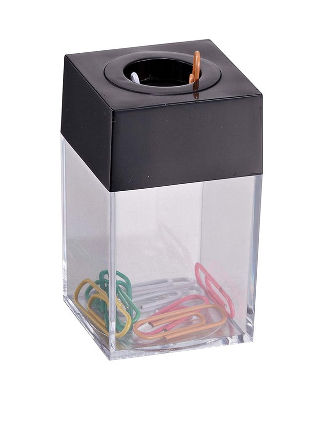 أوفيس ميت موزع مشابك صغير بسطح مغناطيسي أسود/شفاف - Image 1