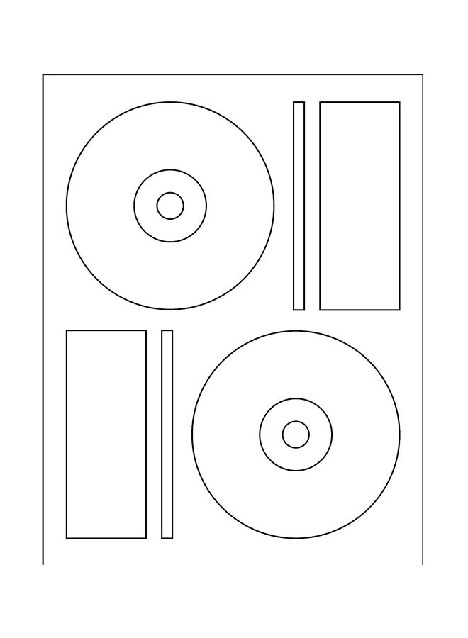 500-Piece CD DVD Label Multicolour