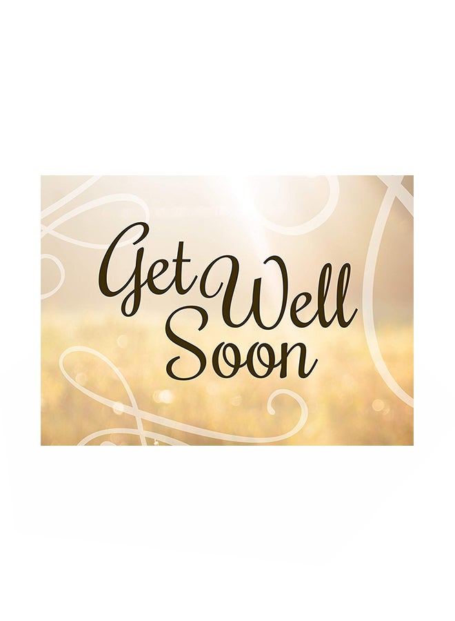 سي إي أو كاردز بطاقة بعبارة "GET WELL SOON" بتصميم ملتف ومزودة بمغلف - Image 1