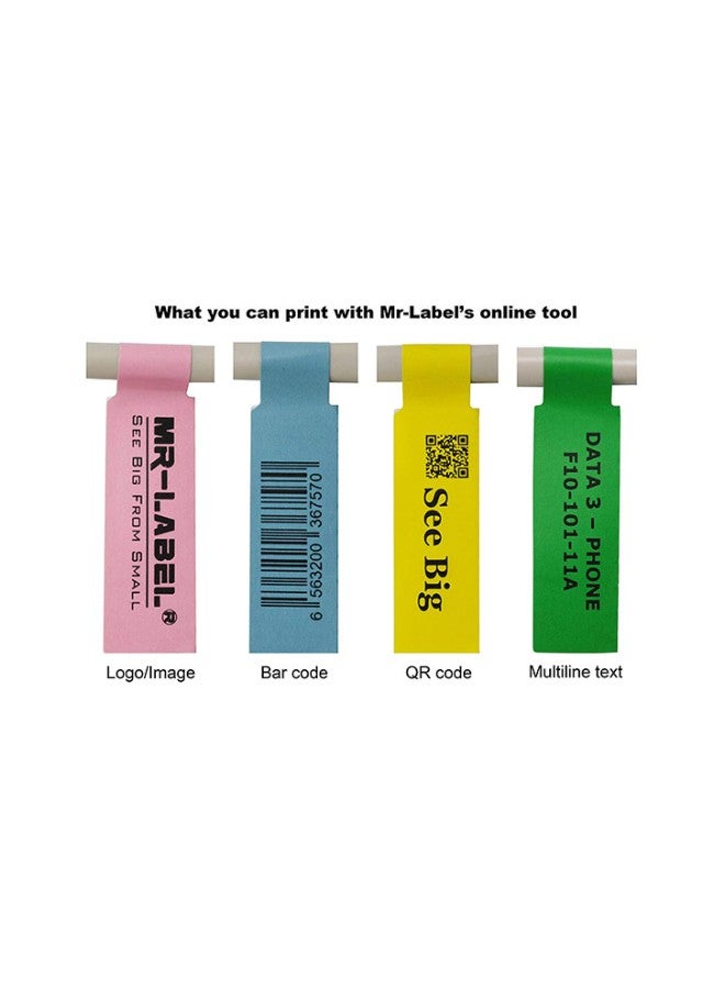 MR-LABEL 300-Piece Self-Adhesive Cable Label Multicolour - Image 2