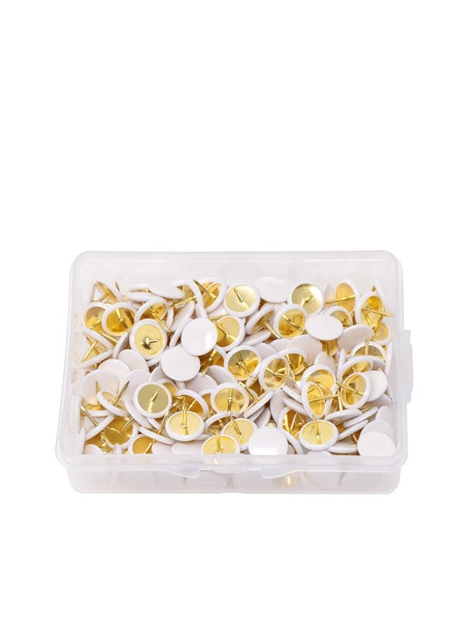 VAPKER 200-Piece Plastic Round Head Thumbtacks White - Image 2