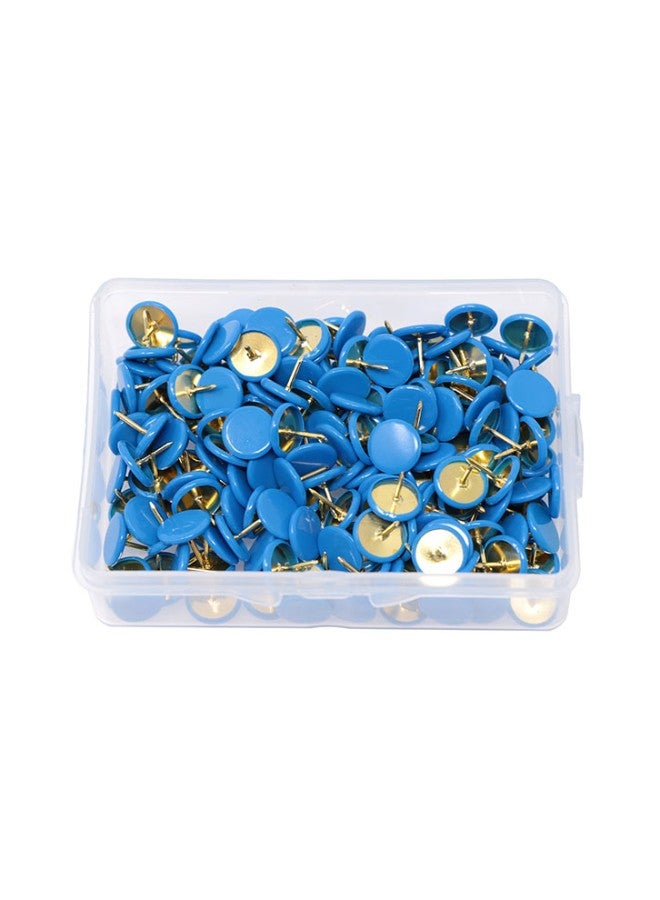 VAPKER 200-Piece Plastic Round Head Thumbtacks Blue - Image 2