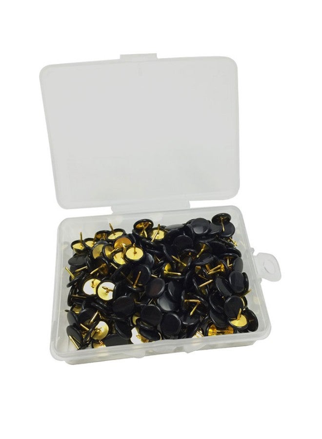 VAPKER 200-Piece Plastic Round Head Thumbtack Black - Image 1