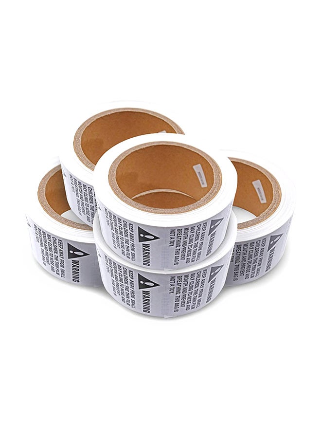 44LLC 2500-Piece Keep Away from Small Children Suffocation Warning Label White - Image 1