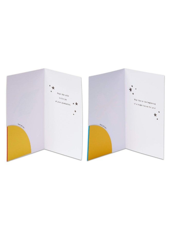 American Greetings Pack Of 6 Cap and Diploma Graduation Cards - Image 2