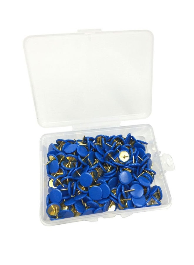 VAPKER 200-Piece Plastic Round Head Thumbtacks Blue - Image 1