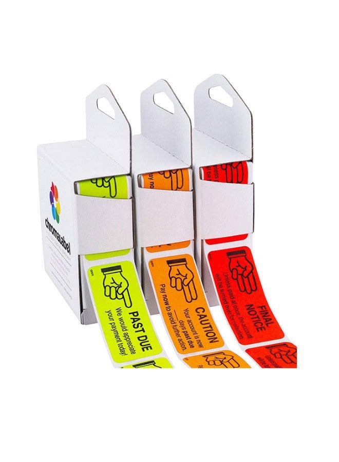 ChromaLabel 750-Piece Accounts Receivable Collections Label Multicolour  - Image 1