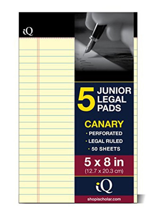 Pack Of 5 Canary Legal Pad Yellow
