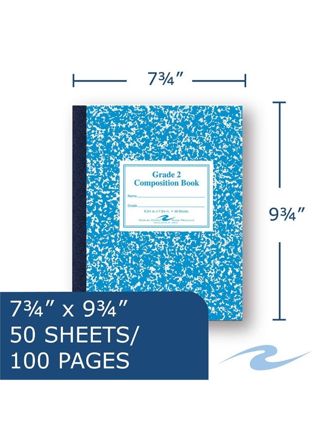 Roaring Spring Pack Of 5 Grade 2 Composition Book Blue  - Image 3