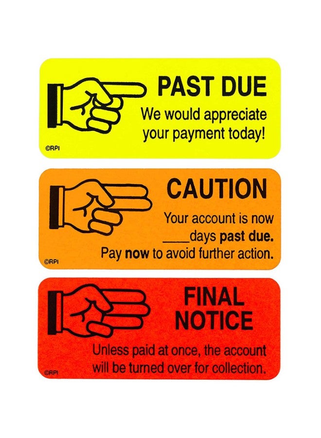ChromaLabel 750-Piece Accounts Receivable Collections Label Multicolour  - Image 2