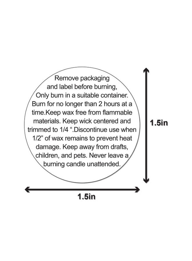 أوفيس سمارت لابس Pack Of 300 Candle Warning Sticker Label White  - Image 2