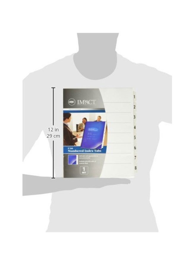 GBC Set Of 1 Impact Numbered Index Tab Clear - Image 2