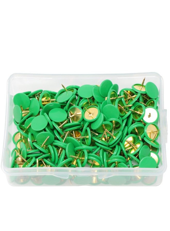 VAPKER 200-Piece Plastic Round Head Thumbtacks Green - Image 2