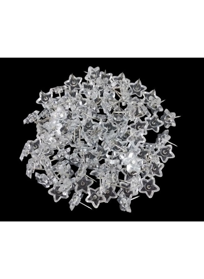 يوتون 100-Piece Star Push Pin Clear - Image 2