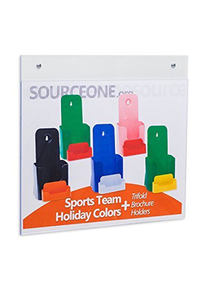 Pack Of 10 SourceOne Wall Mount Sign Holder Multicolour - v1552974448/N21837281A_1