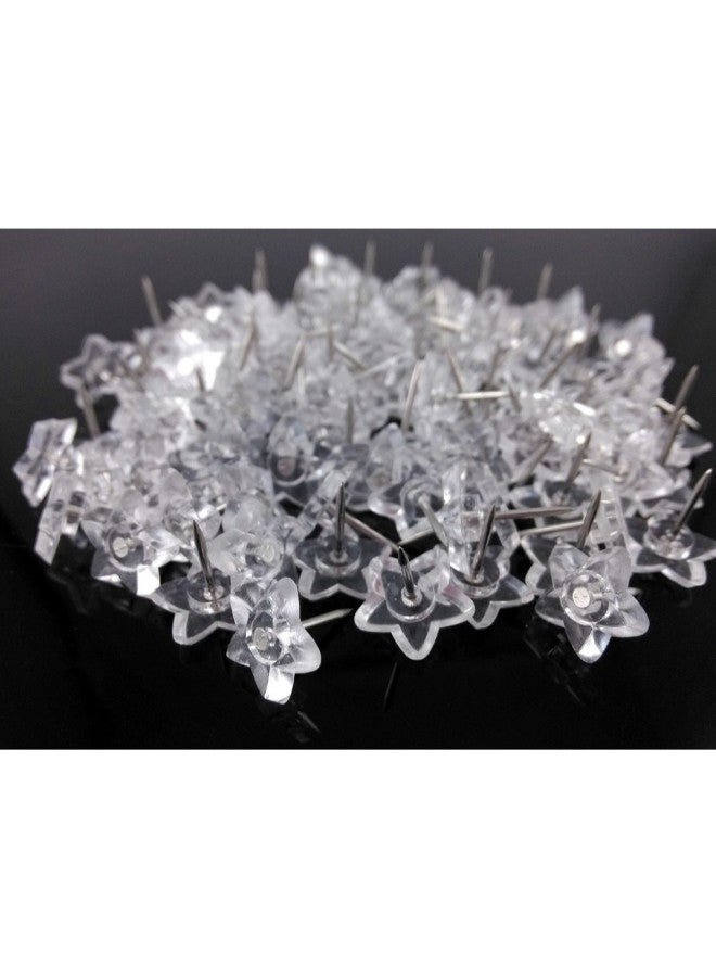 يوتون 100-Piece Star Push Pin Clear - Image 3