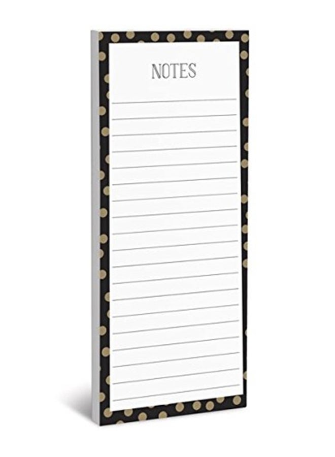 Graphique Gold Dots Magnetic Notepad White - Image 1