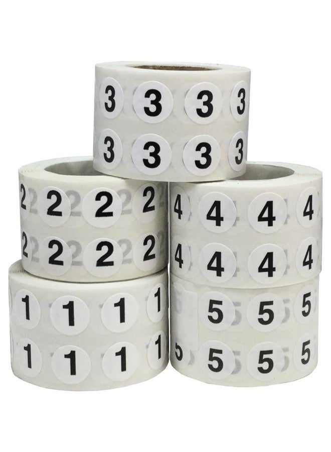 InStockLabels.com Numbers 1-5 Inventory Sticker White  - Image 3