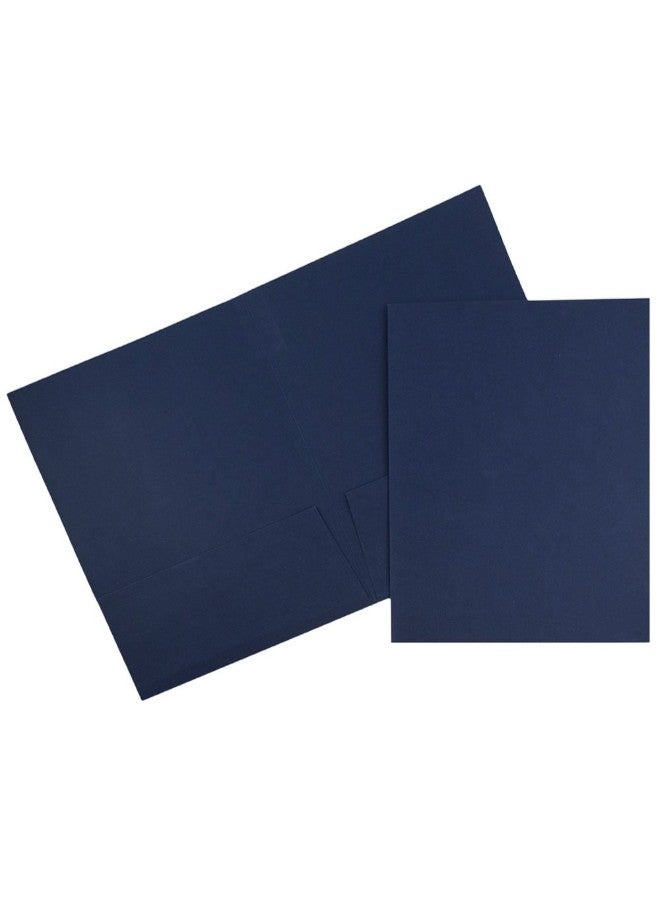 Pack Of 6 Textured Linen Business Folder Blue - v1552974575/N21837945A_3