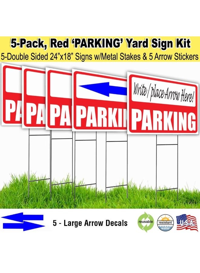 Visibility Signage Parking Lawn Sign Kit With Giant Arrow Sticker - Image 2