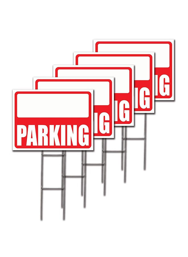 Visibility Signage Parking Lawn Sign Kit With Giant Arrow Sticker - Image 1
