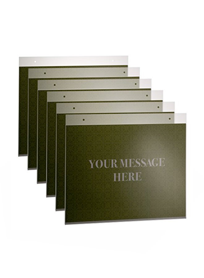 أوفيس ميت حزمة حامل لافتات جداري أفقي من 6 قطع شفاف