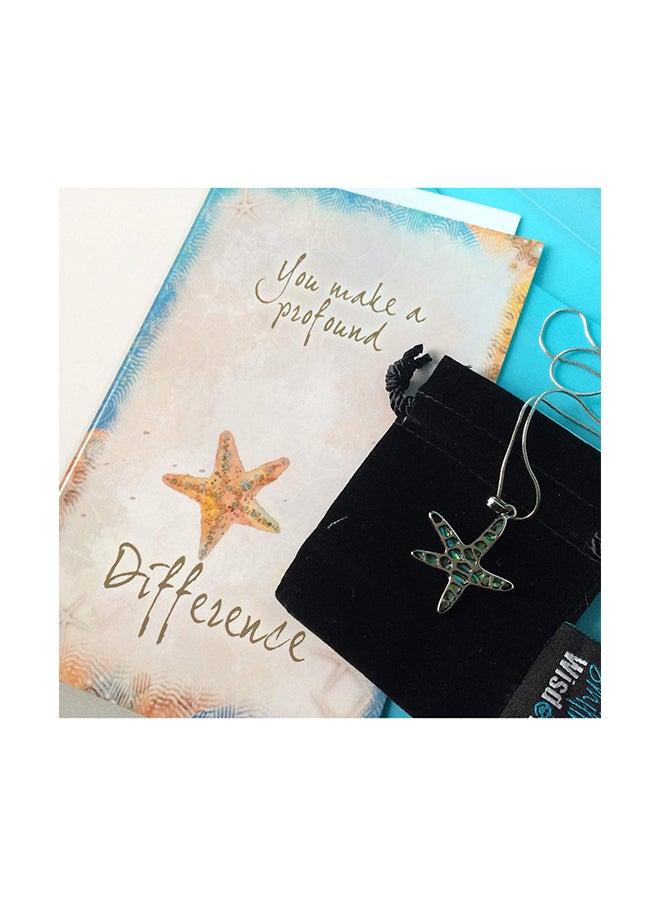 سمايلينج ويزدوم طقم هدايا مكون من قلادة على شكل نجم البحر وقصة - Image 1