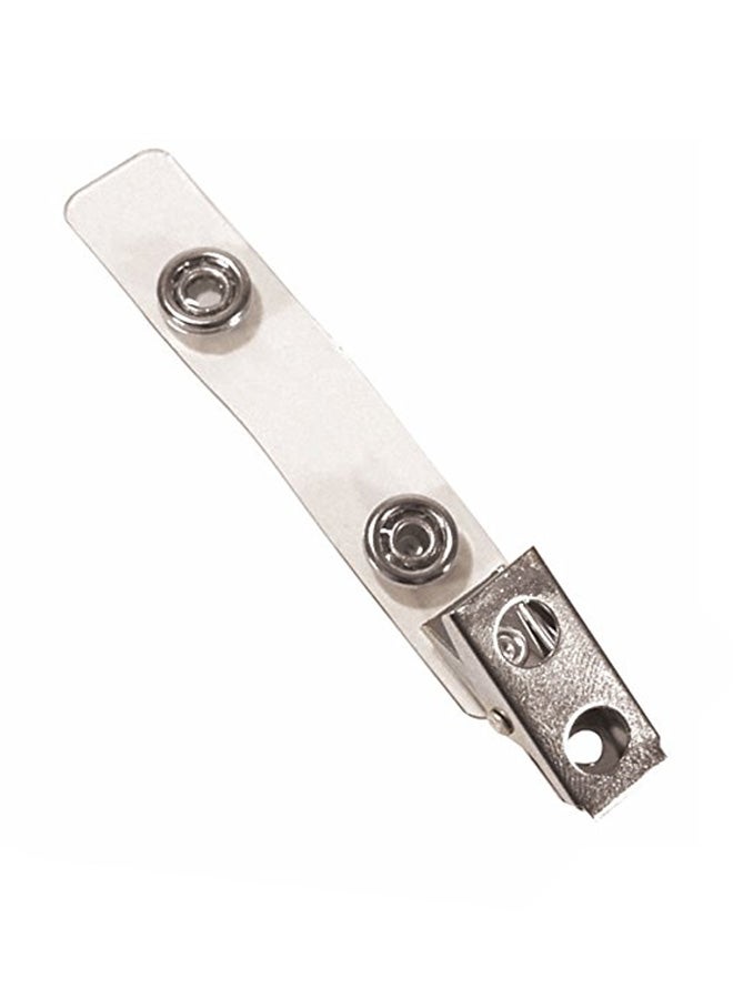 C-Line 25-Piece Badge Holder Adaptors With Bulldog Clip Silver/Clear 