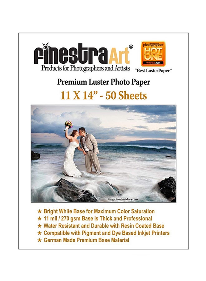Finestra Art 50-Piece Premium Luster Photo Paper  - Image 1