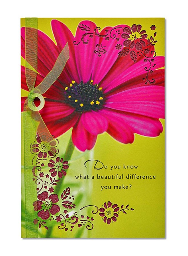 American Greetings Beautiful Difference Thank You Card With Ribbon - Image 1