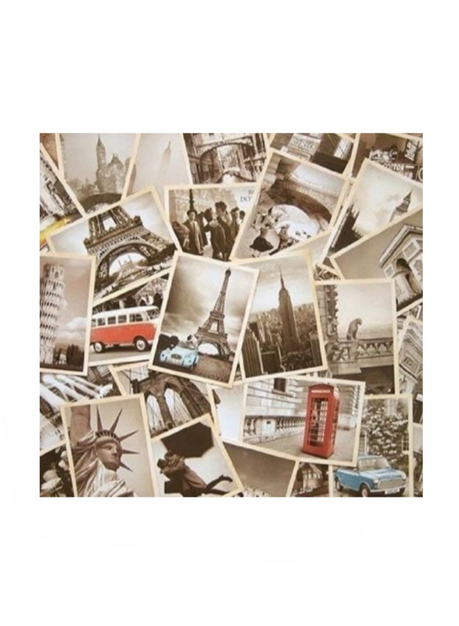 Ifusion - 33-Piece Vintage Retro Old Travel Postcard - Image 1