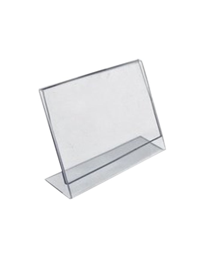 HESIN Pack Of 10 Acrylic Sign Holder Clear - Image 1
