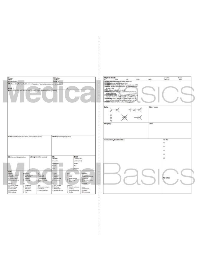 Medical History And Physical Notebook With 75 Medical Template Grey - v1552974686/N21838288A_2