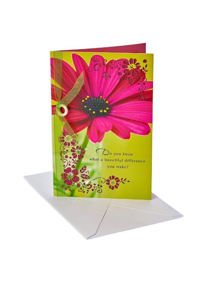 American Greetings Beautiful Difference Thank You Card With Ribbon - Image 3