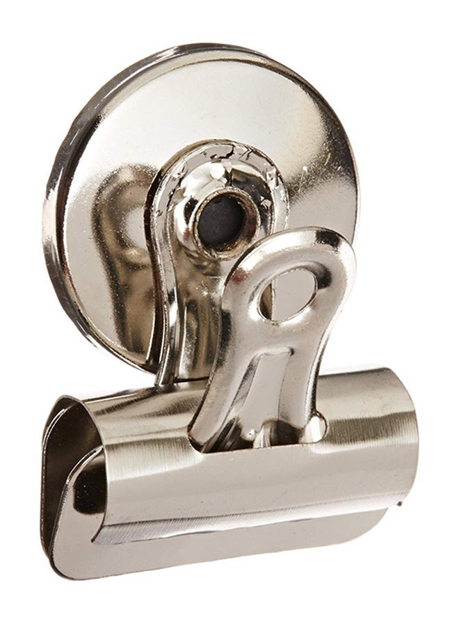 School Smart - Pack Of 24 Nickel Plated Steel Magnetic Clip Silver - Image 1