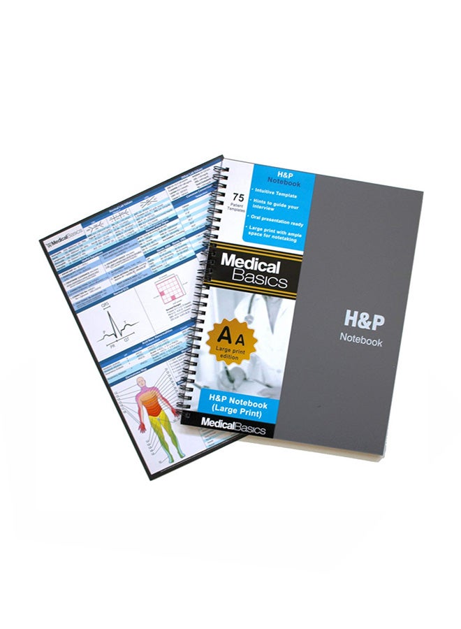 Medical History And Physical Notebook With 75 Medical Template Grey - v1552974718/N21838288A_1